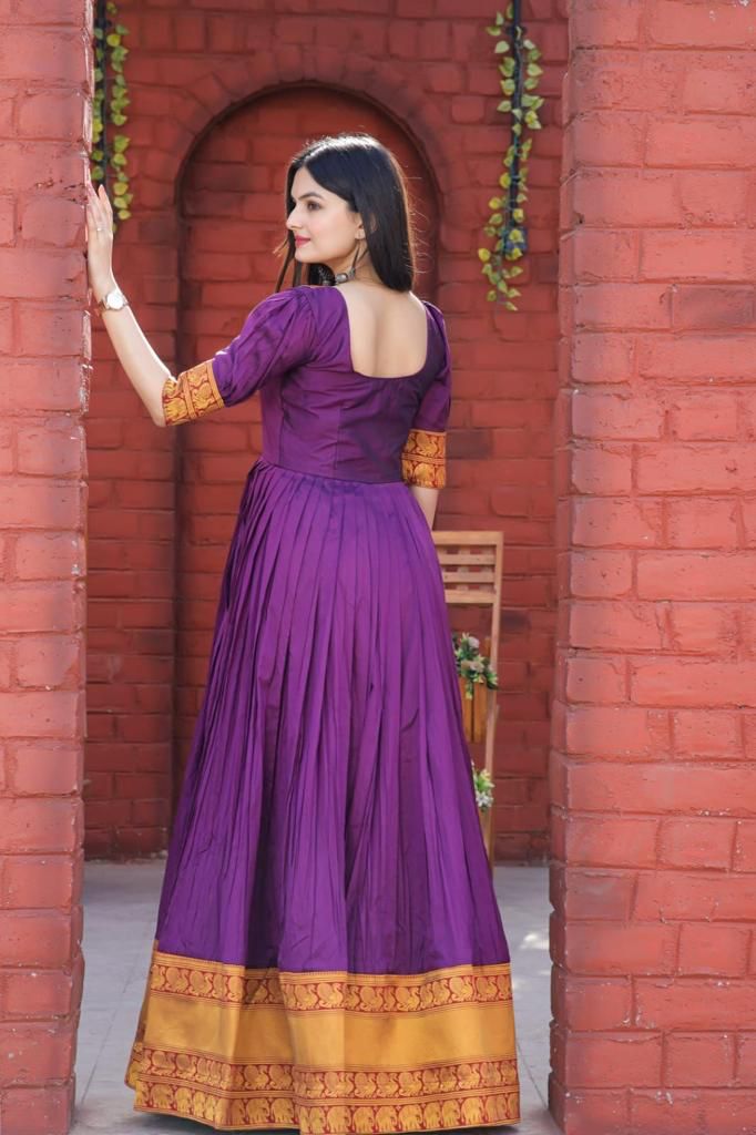 Purple Mirror Gown – Manisha Soni